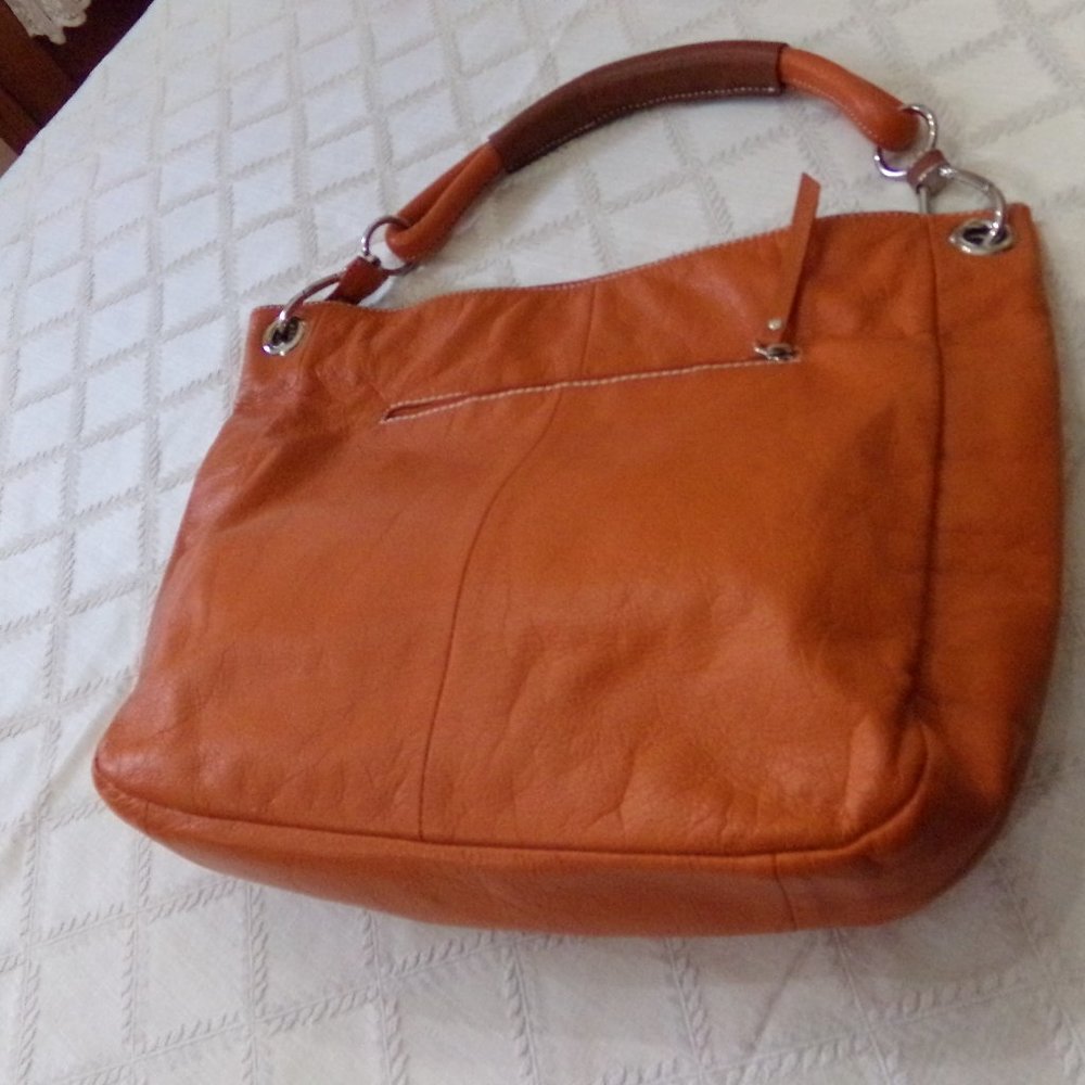 ORANGE PURSE BARR + BARR  NEW YORK